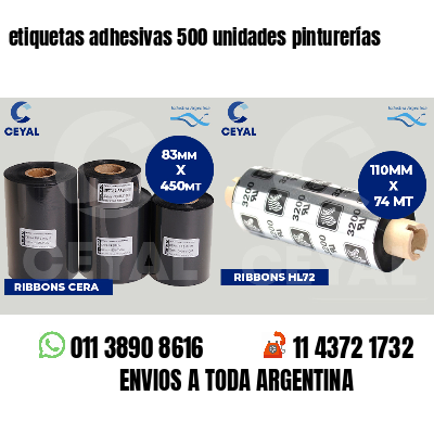 etiquetas adhesivas 500 unidades pinturerías