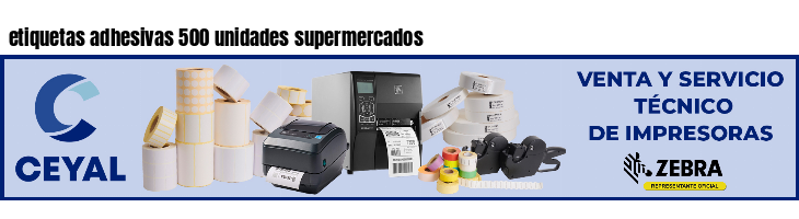 etiquetas adhesivas 500 unidades supermercados