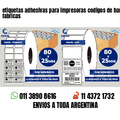 etiquetas adhesivas para impresoras codigos de barras fabricas