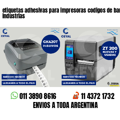 etiquetas adhesivas para impresoras codigos de barras industrias