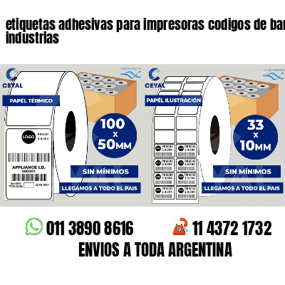 etiquetas adhesivas para impresoras codigos de barras industrias