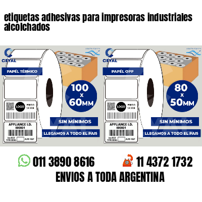 etiquetas adhesivas para impresoras industriales alcolchados