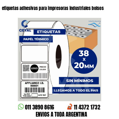 etiquetas adhesivas para impresoras industriales bolsos