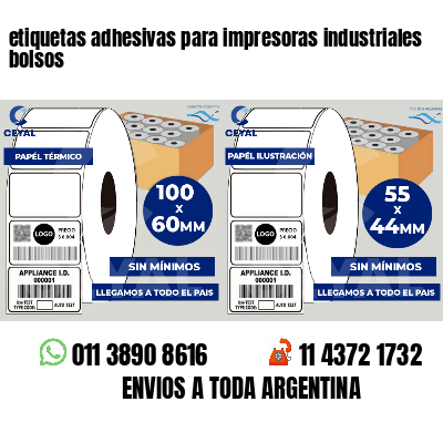 etiquetas adhesivas para impresoras industriales bolsos