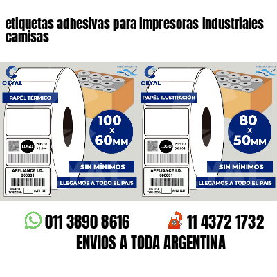 etiquetas adhesivas para impresoras industriales camisas