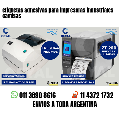 etiquetas adhesivas para impresoras industriales camisas