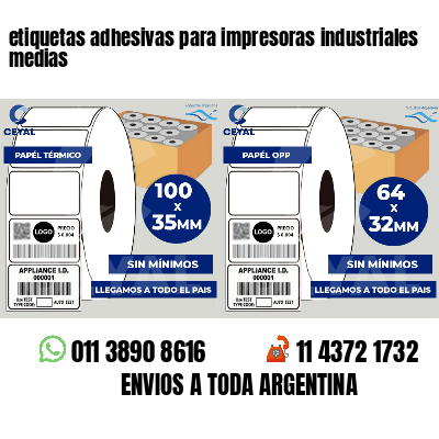 etiquetas adhesivas para impresoras industriales medias