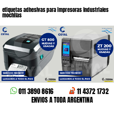 etiquetas adhesivas para impresoras industriales mochilas