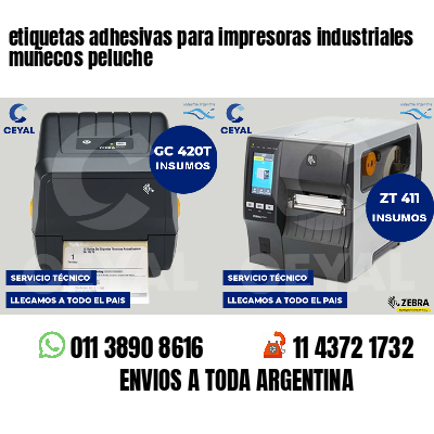 etiquetas adhesivas para impresoras industriales muñecos peluche