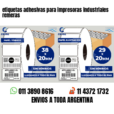 etiquetas adhesivas para impresoras industriales remeras