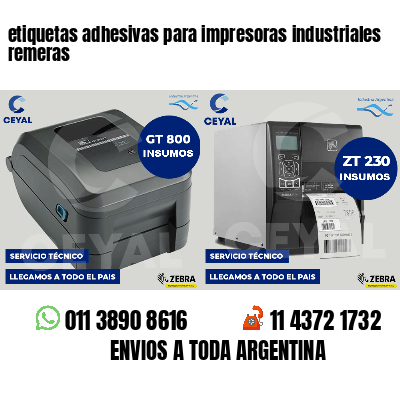 etiquetas adhesivas para impresoras industriales remeras