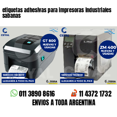 etiquetas adhesivas para impresoras industriales sabanas