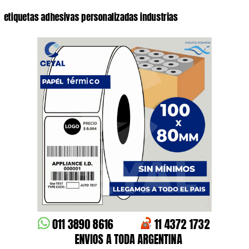 etiquetas adhesivas personalizadas industrias