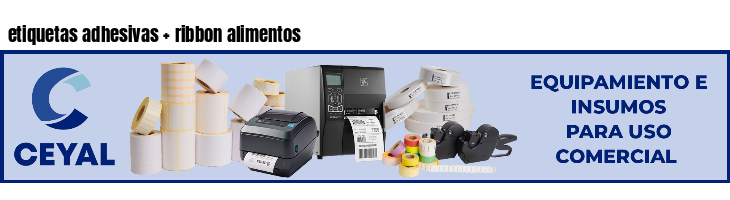 etiquetas adhesivas   ribbon alimentos