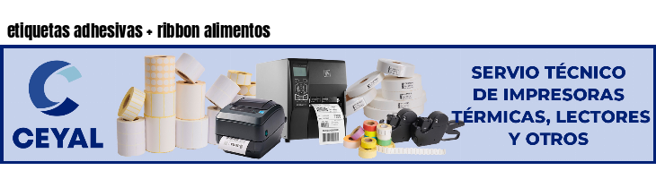 etiquetas adhesivas   ribbon alimentos