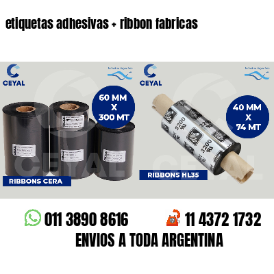 etiquetas adhesivas   ribbon fabricas