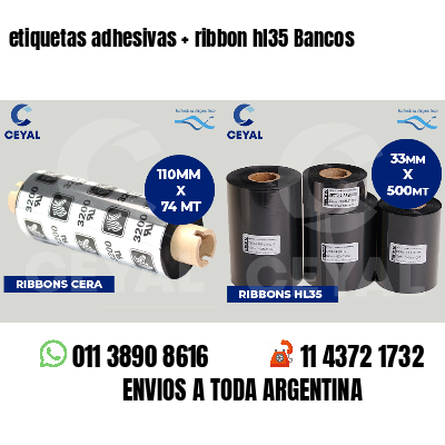 etiquetas adhesivas   ribbon hl35 Bancos