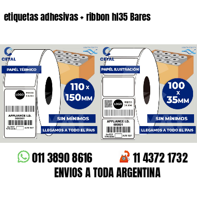 etiquetas adhesivas   ribbon hl35 Bares