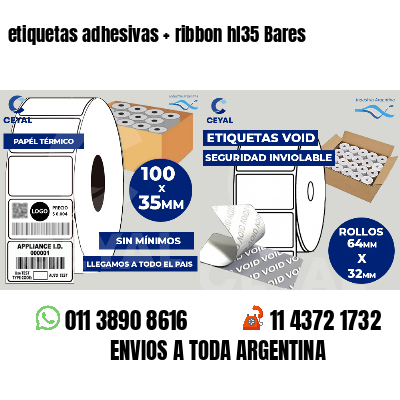 etiquetas adhesivas   ribbon hl35 Bares