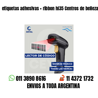 etiquetas adhesivas   ribbon hl35 Centros de belleza