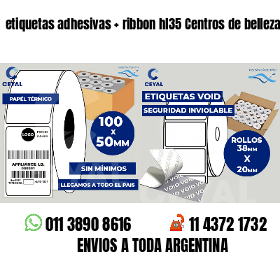 etiquetas adhesivas   ribbon hl35 Centros de belleza
