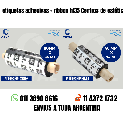 etiquetas adhesivas   ribbon hl35 Centros de estética
