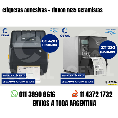 etiquetas adhesivas   ribbon hl35 Ceramistas