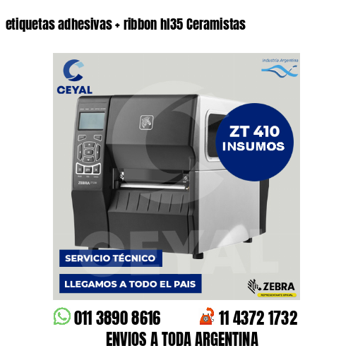 etiquetas adhesivas   ribbon hl35 Ceramistas