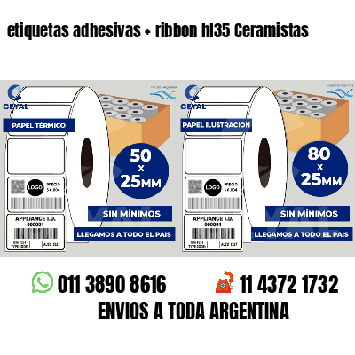etiquetas adhesivas   ribbon hl35 Ceramistas