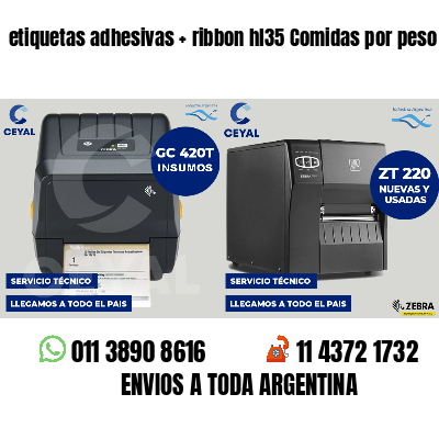 etiquetas adhesivas   ribbon hl35 Comidas por peso