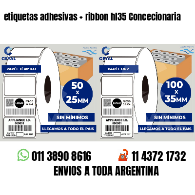etiquetas adhesivas   ribbon hl35 Concecionaria