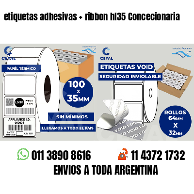 etiquetas adhesivas   ribbon hl35 Concecionaria