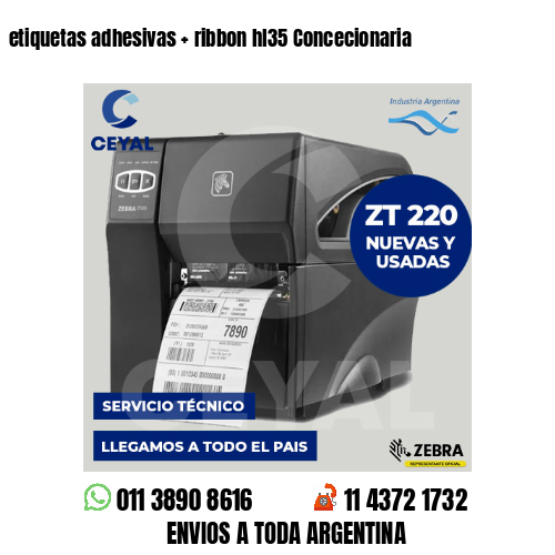 etiquetas adhesivas   ribbon hl35 Concecionaria