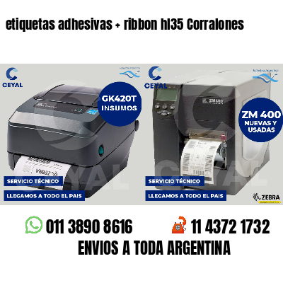 etiquetas adhesivas   ribbon hl35 Corralones