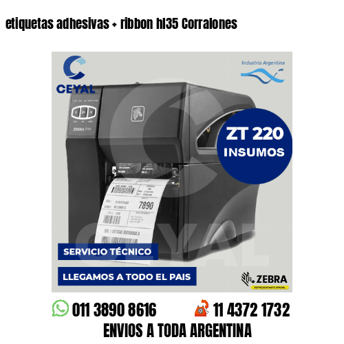 etiquetas adhesivas   ribbon hl35 Corralones