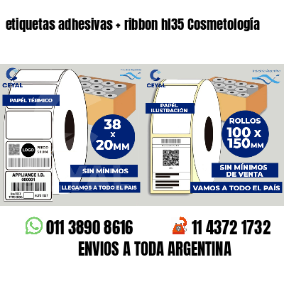 etiquetas adhesivas   ribbon hl35 Cosmetología