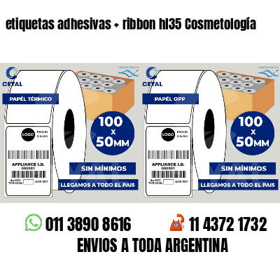 etiquetas adhesivas   ribbon hl35 Cosmetología