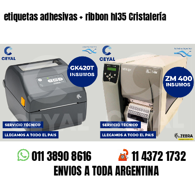 etiquetas adhesivas   ribbon hl35 Cristalería