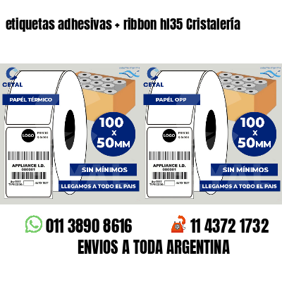 etiquetas adhesivas   ribbon hl35 Cristalería