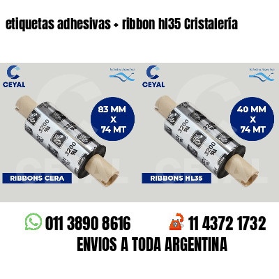 etiquetas adhesivas   ribbon hl35 Cristalería