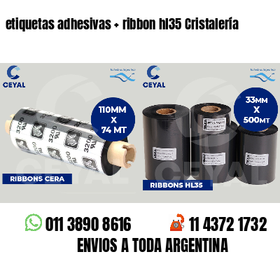 etiquetas adhesivas   ribbon hl35 Cristalería