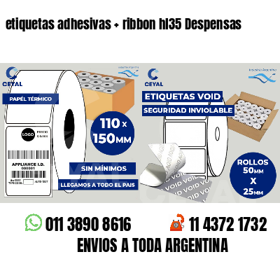 etiquetas adhesivas   ribbon hl35 Despensas