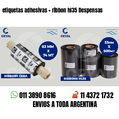 etiquetas adhesivas ribbon hl35 Despensas