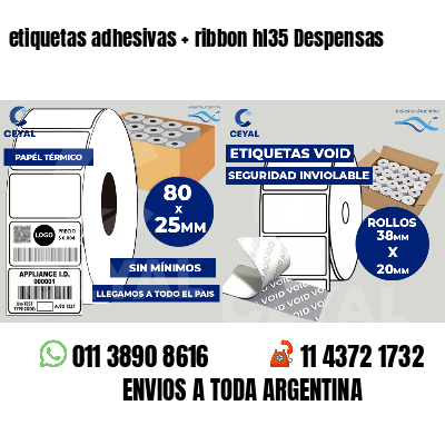 etiquetas adhesivas   ribbon hl35 Despensas