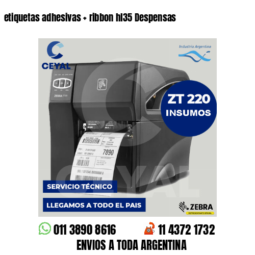 etiquetas adhesivas   ribbon hl35 Despensas