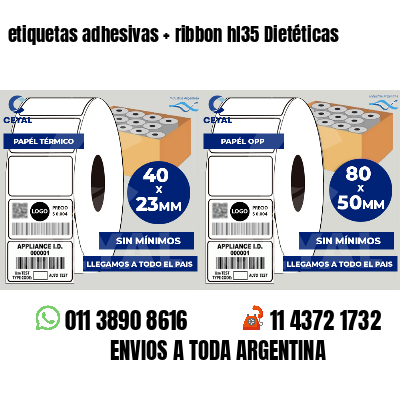 etiquetas adhesivas   ribbon hl35 Dietéticas