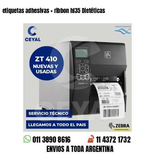 etiquetas adhesivas   ribbon hl35 Dietéticas