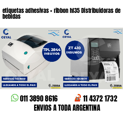 etiquetas adhesivas   ribbon hl35 Distribuidoras de bebidas