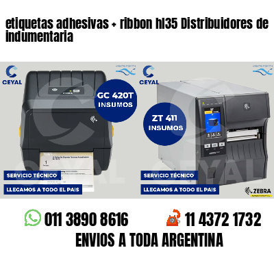 etiquetas adhesivas   ribbon hl35 Distribuidores de indumentaria