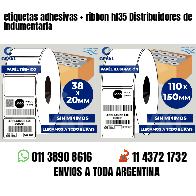 etiquetas adhesivas   ribbon hl35 Distribuidores de indumentaria